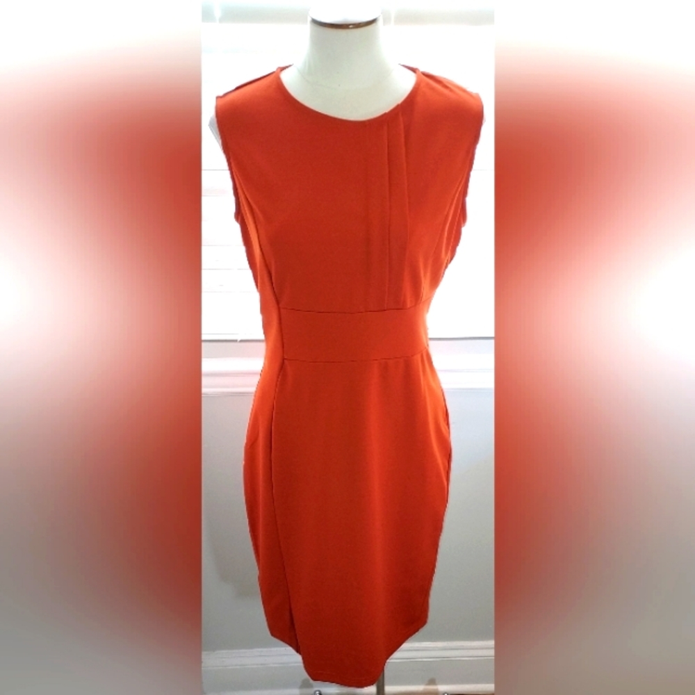 Miusol Burnt Orange Sleeveless Fitted Dress NWOT